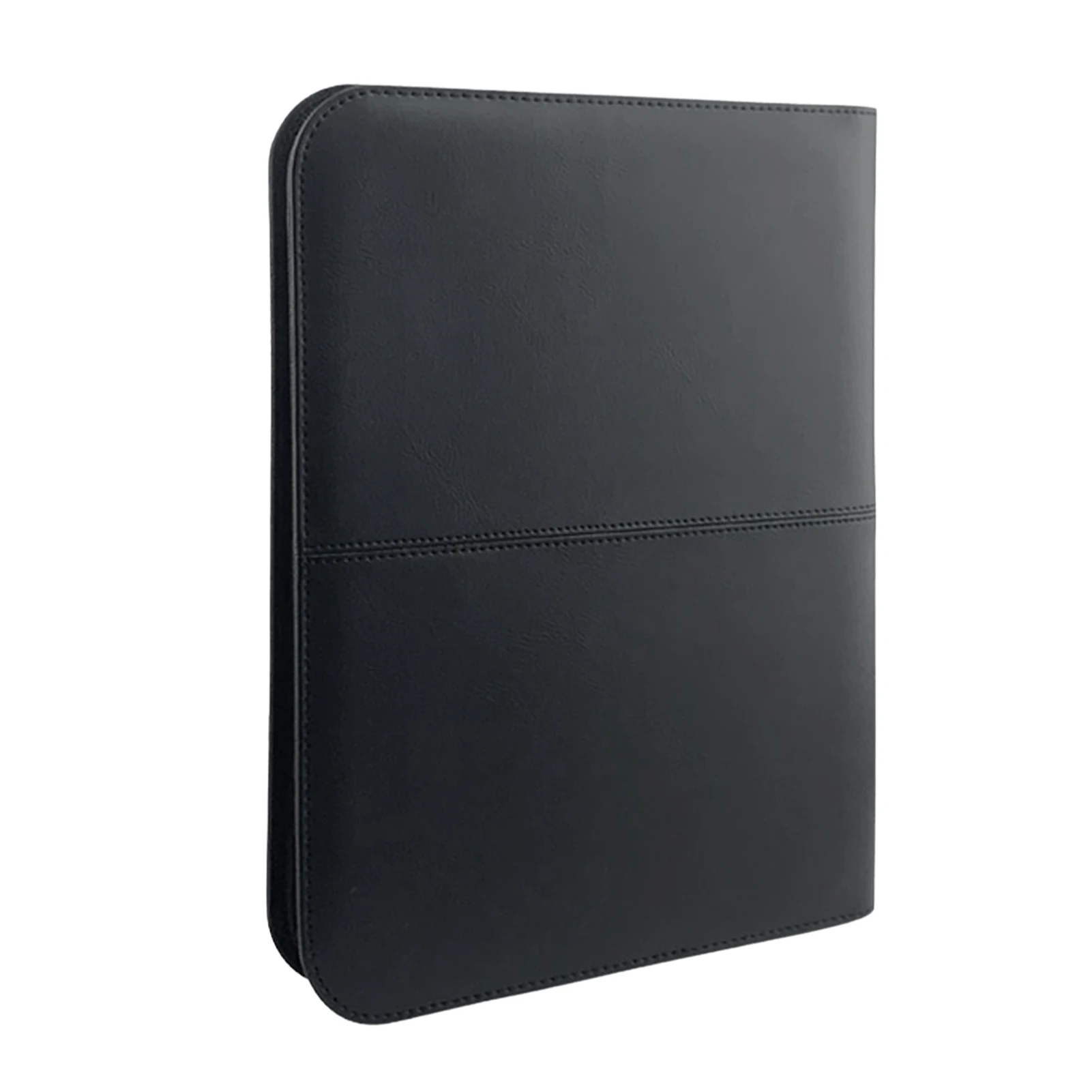 Zippered Business Padfolio A4 PU Leather Portfolio Organizer for Interview Resume Document Planner Agenda Schedule Tablet Sleeve