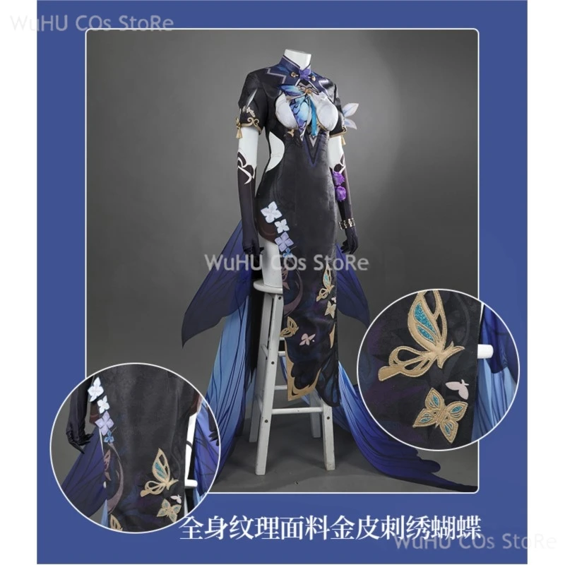 Aponia Cosplay Kostüme Spiel Honkai Impact 3-Kleid Anzüge Cosplay Cheongsam Kostüm Frauen Mädchen Komplettset Outfit Halloween Karneval
