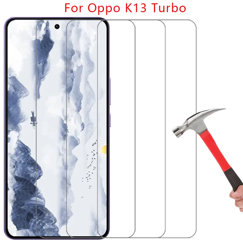 واقي شاشة من الزجاج المقسى لهاتف oppo k13 turbo pro على oppok13 k13turbo turbopro 5g film glas opp Opp oppa appo