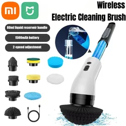 Spazzola per pulizia elettrica wireless 9 in 1 Macchina per la pulizia domestica rotante automatica ricaricabile multifunzionale per bagno