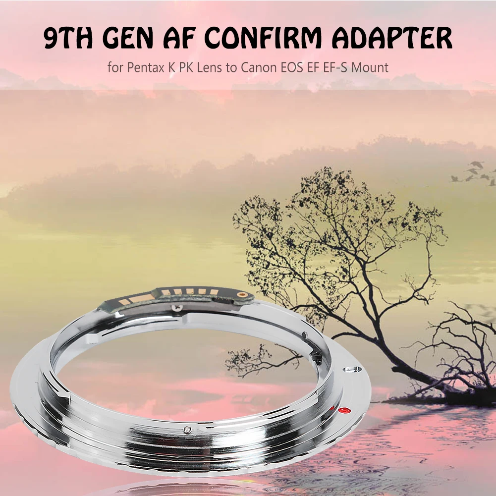 9th Gen AF تأكيد محول سهل التركيز PK-EOS محول العدسة حلقة إنفينيتي التركيز دعم بنتاكس K PK إلى EOS EF EF-S محول حلقة #5