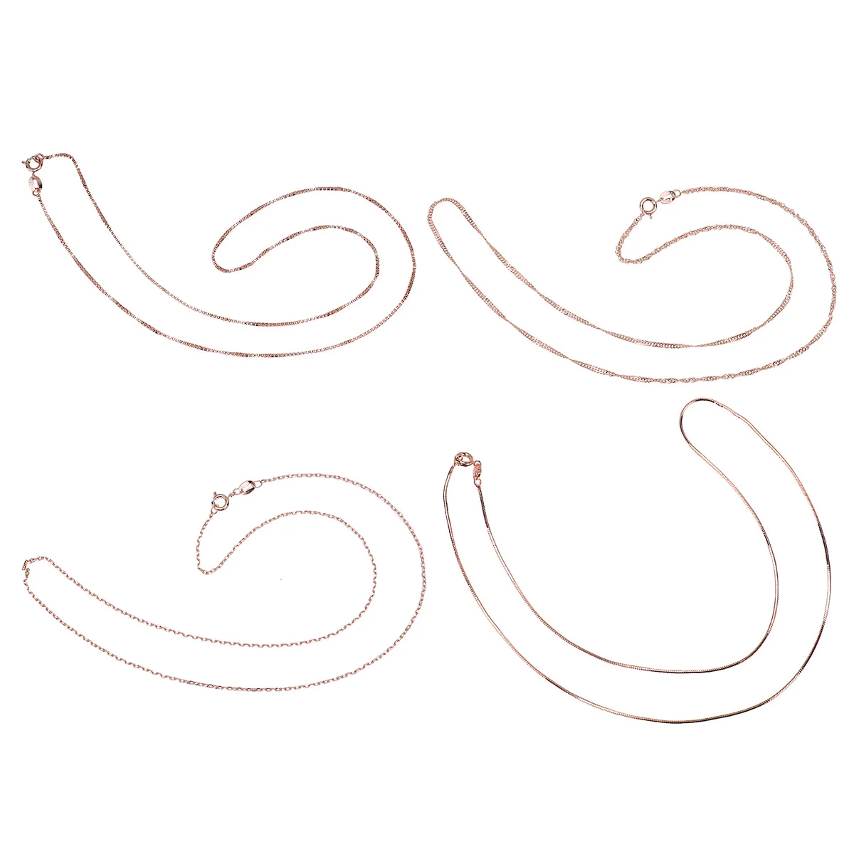 4 штуки ожерелья из розового золота для женщин, цепочка на ключицу, простой элегантный кулон