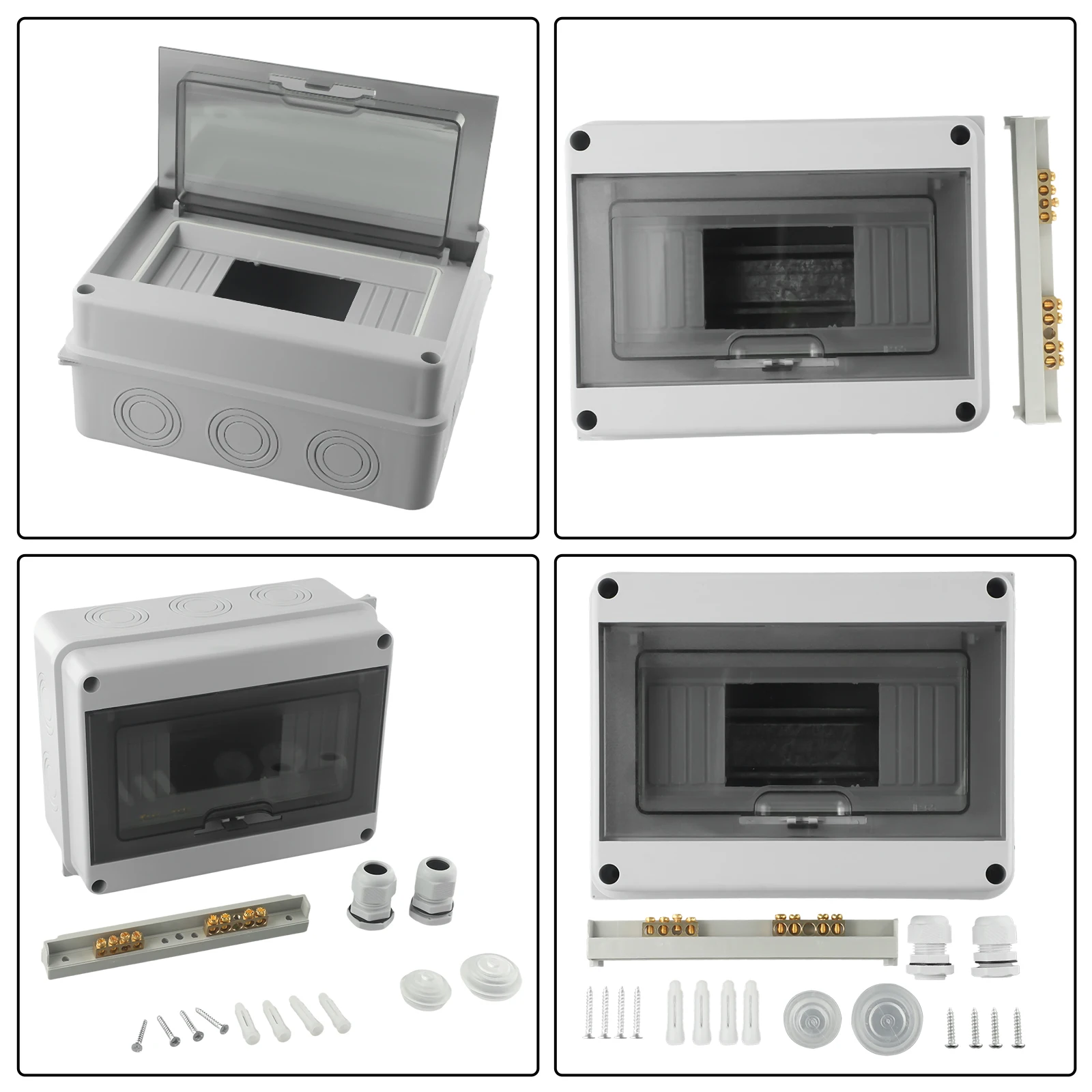 Cable Protection IP Outdoor Waterproof Distribution Box Sub Distribution ABS Fuse Box Mounting Row Waterproof Clamps