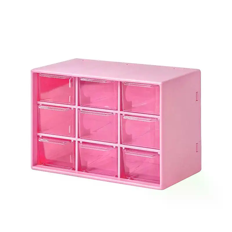 6/9 Grid Desktop Boxes Organizer Transparent Small Drawer Partitioned Student Desk Wall-mounted Sundries Storage Box