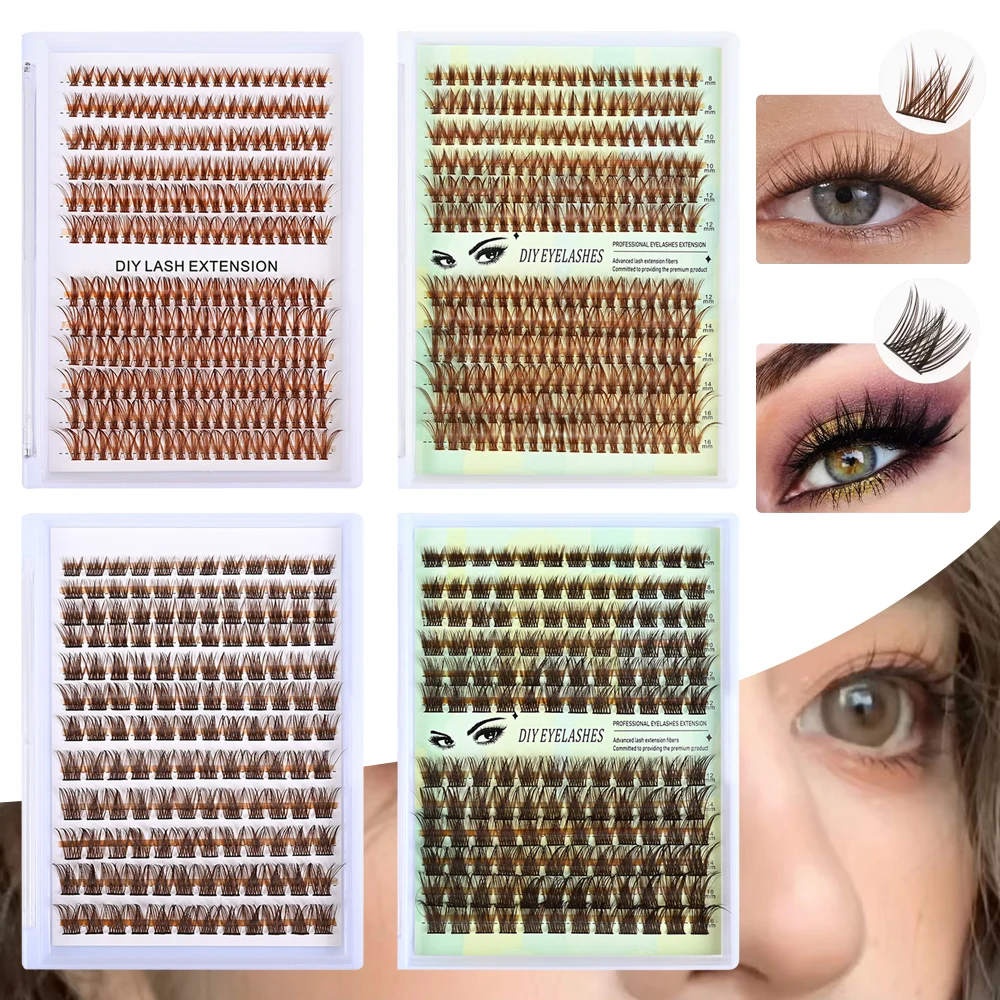 Single Cluster Segmented Eyelashes Natural Look Soft Fluffy DIY Grafting Eyelashes Handmade Reusable Individual Eyelash