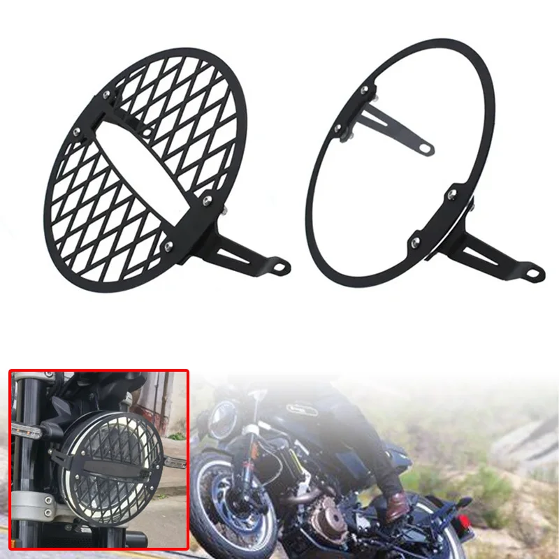 

For Husqvarna Svartpilen 401 250 Vitpilen 401 2018-2022 Headlight Protective Cover Motorcycle grille large lampshade Accessories