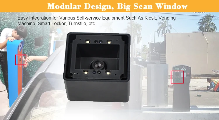 Goede kwaliteit desktoptafel Vast gemonteerde 2D QR-codescanner Ingebouwde CMOS-barcodescanners