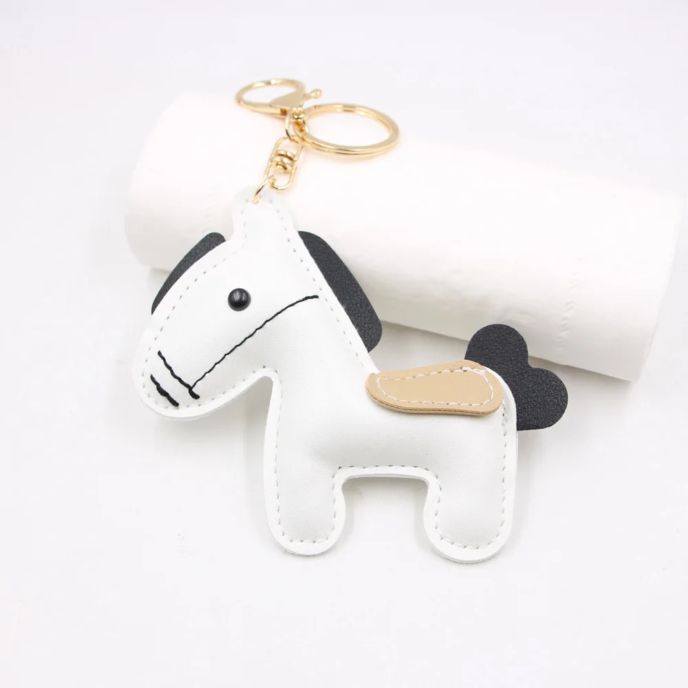 Luxury Leather Keyring Gift, Pony Handbag Pendant