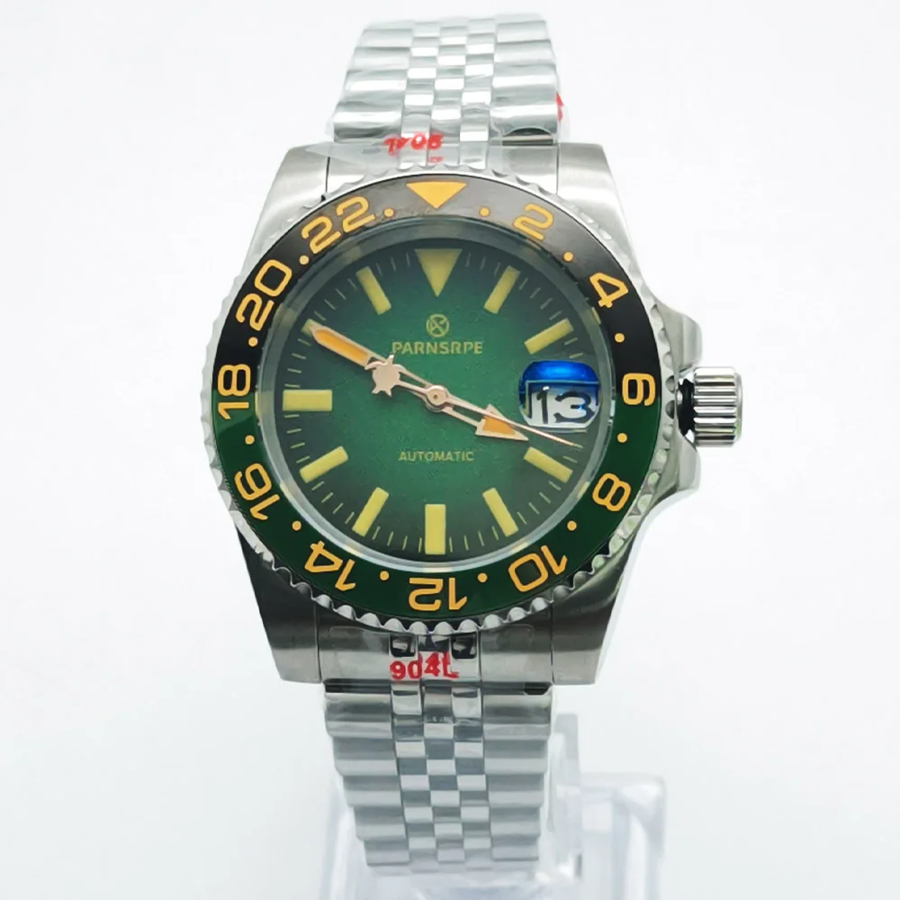 

Часы NH35, 40 мм, светящийся циферблат, сапфировое стекло, водонепроницаемые автоматические механические часы, мужские повседневные часы с ремешком