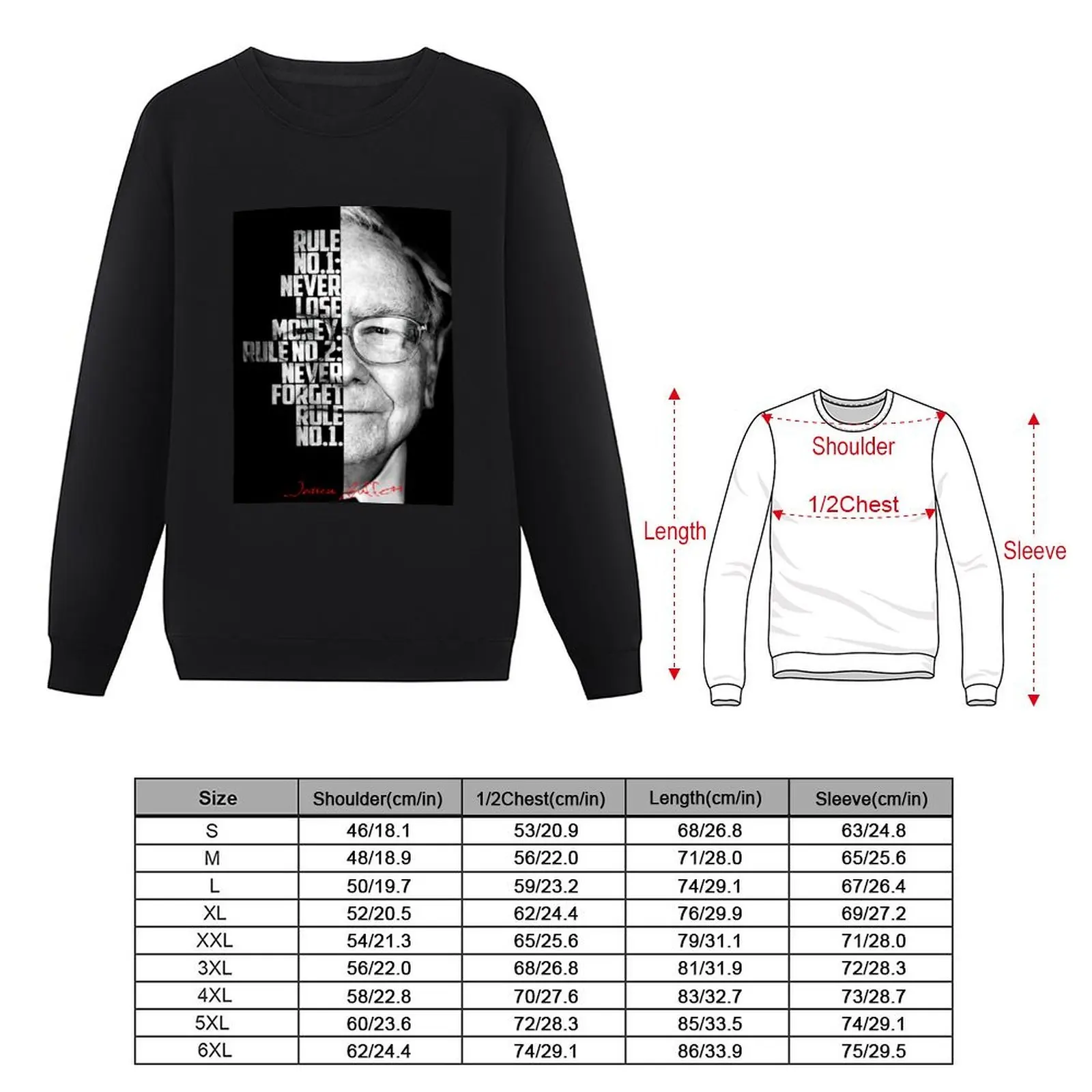 اقتباس رجل الأعمال باللونين الأبيض والأسود من WArren Buffet. البلوز الملابس الذكور أزياء الرجال ملابس رجالية ملابس الخريف الرجال البلوز