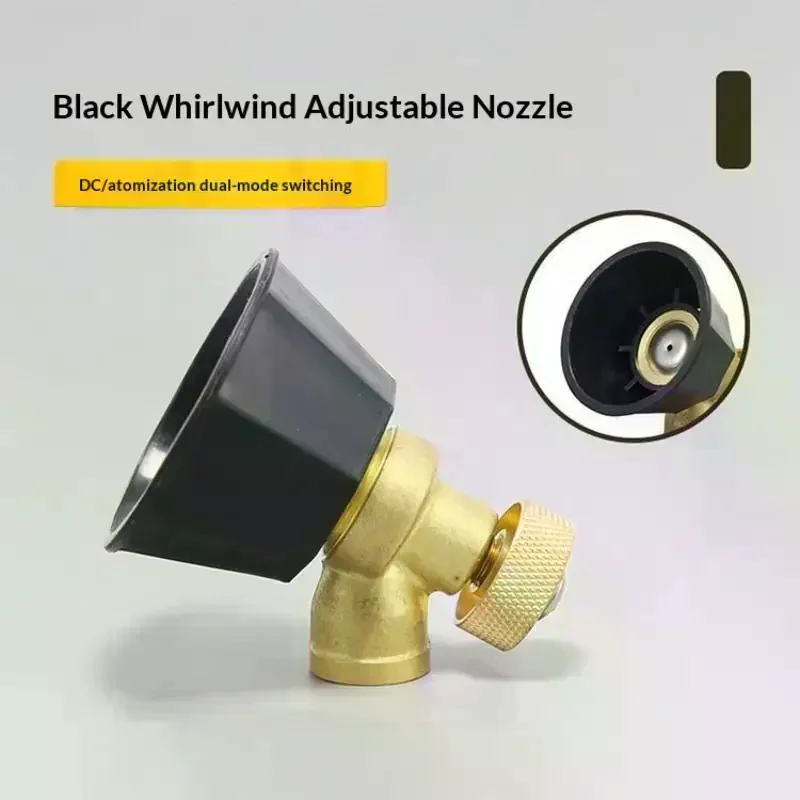 1Pcs Windproof Sprayer Agricultural Adjustable Black Twister Air Vortex High Pressure Nozzle For Biocide Atomization Spray