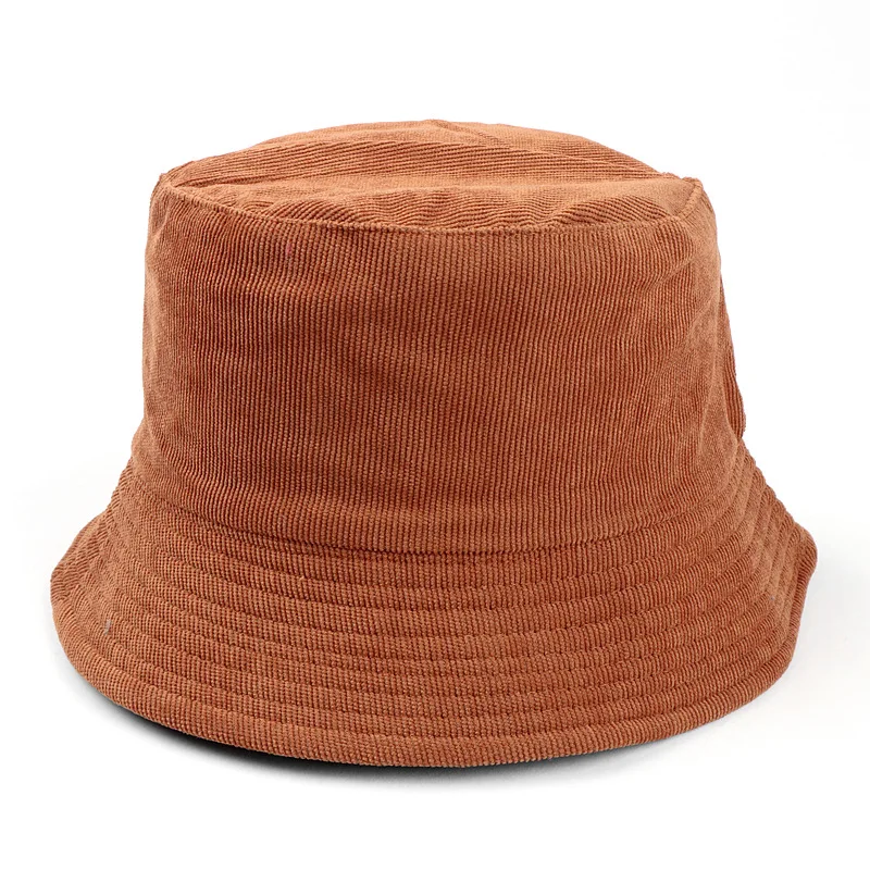 Personalisierter bedruckter Corduroy-Bucket-Hut mit Logo, Unisex, schlichte, einfarbige Kappen, Hip-Hop-Gorros, Panama-Hut für Herren und Damen, Strand- und Angelhut – Detail 11