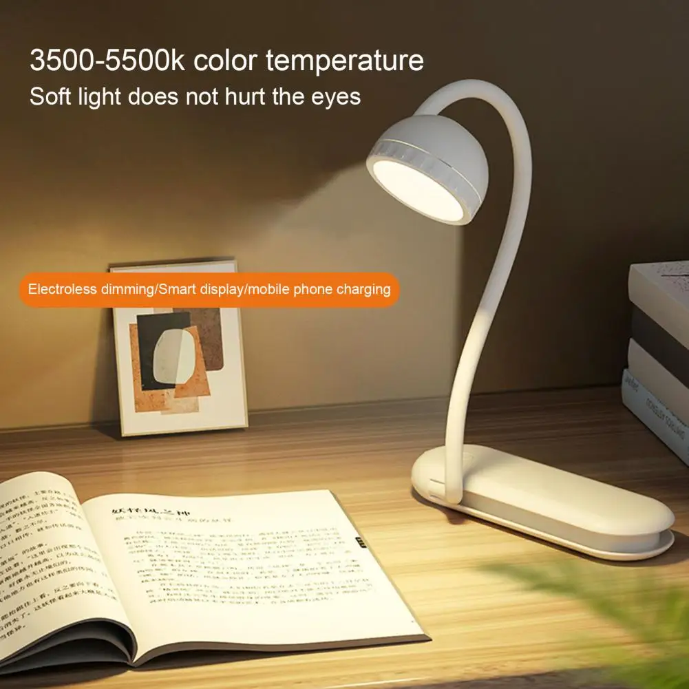 

Desk Lamp Portable Led Reading Light with Flexible Gooseneck Touch Control Foldable Design for Eye-protection Flicker Free Lamp