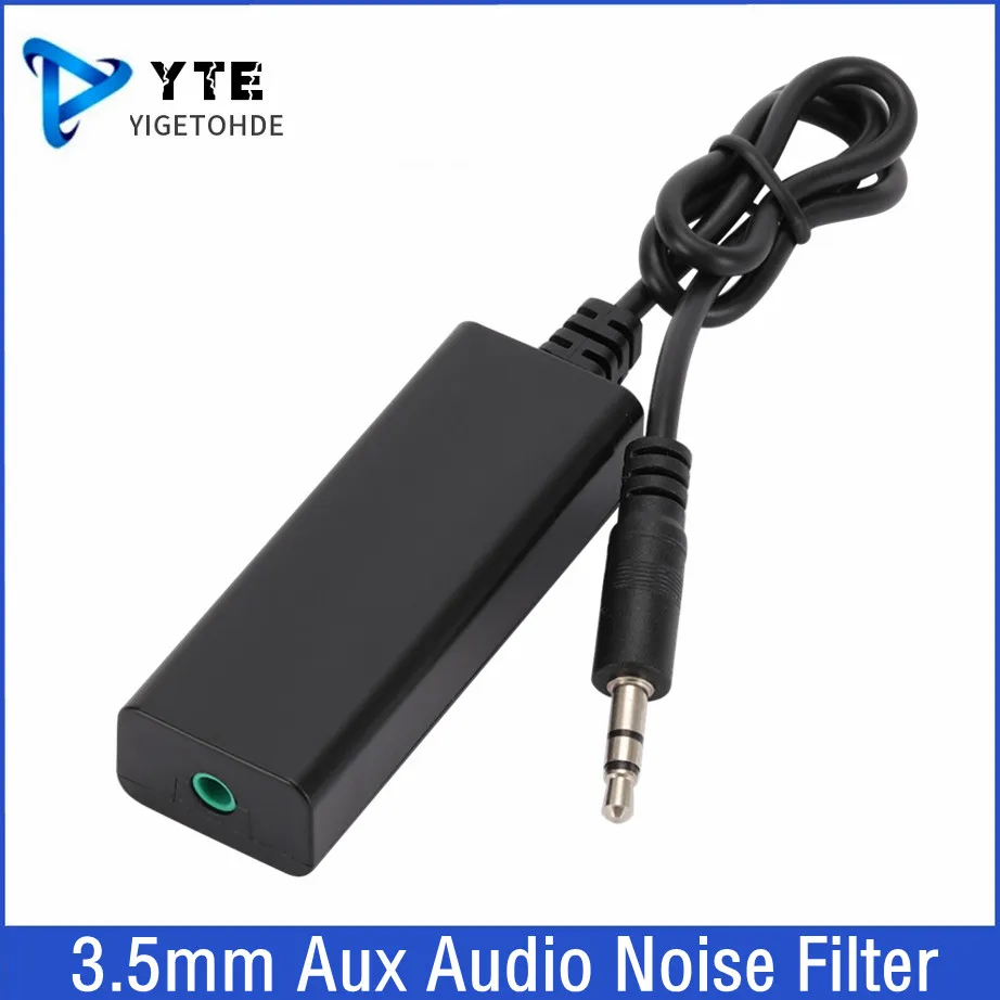 New Speaker Line 3.5mm Aux Audio Noise Filter Ground Loop Noise Isolator Eliminate for Car Stereo Audio System Home Stereo