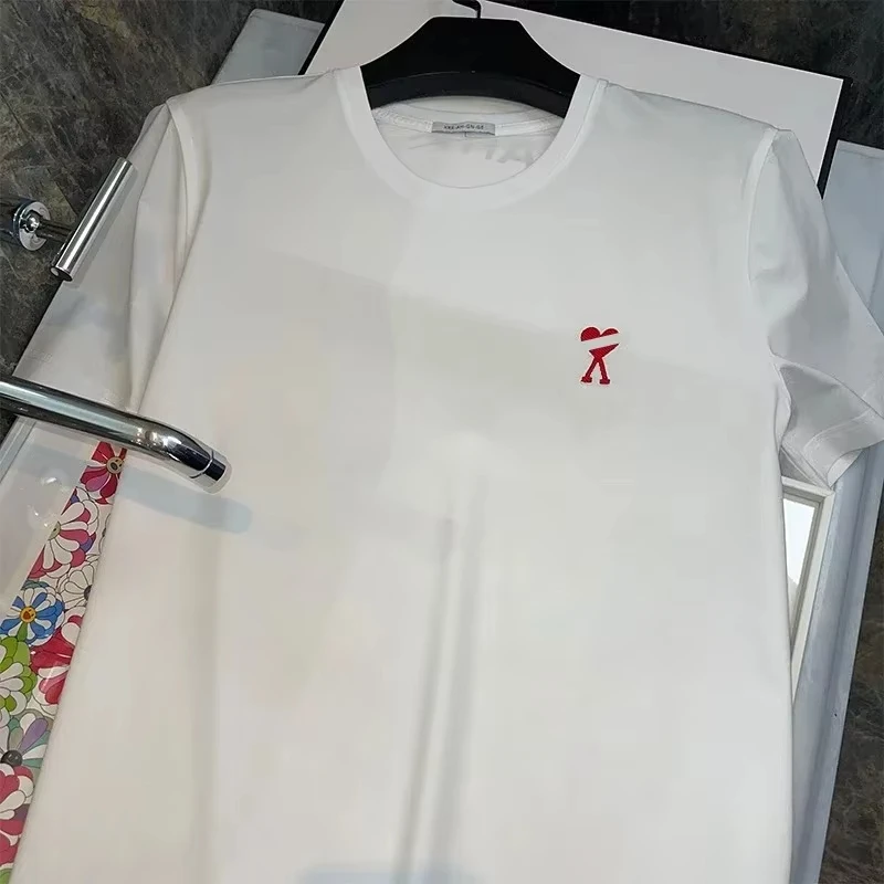 

New Eye-catching Pure Cotton Short-sleeved Print T-shirt High-quality New Summer Fashionable Versatile Men Women Casual Top