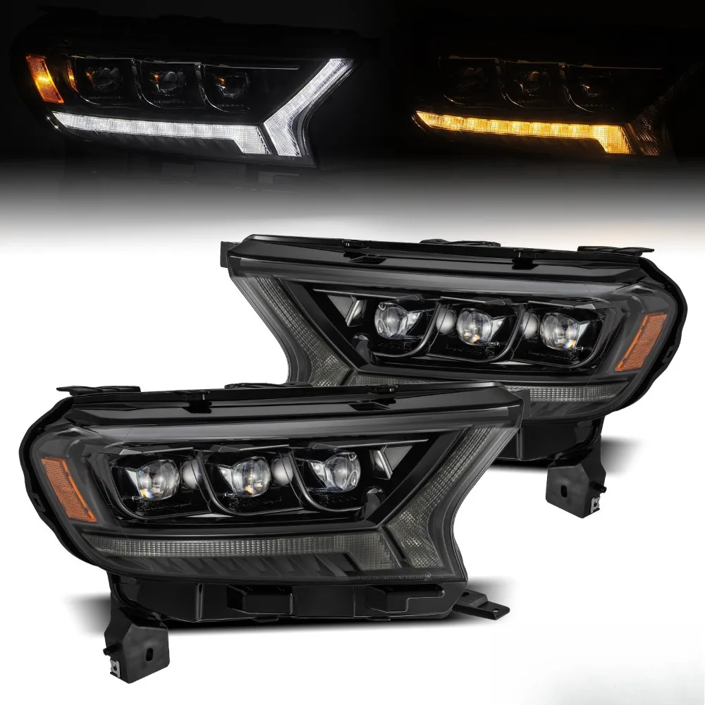 

For 2019-2022 Ford Ranger NOVA-Series LED Projector Headlights DRL Alpha-Black