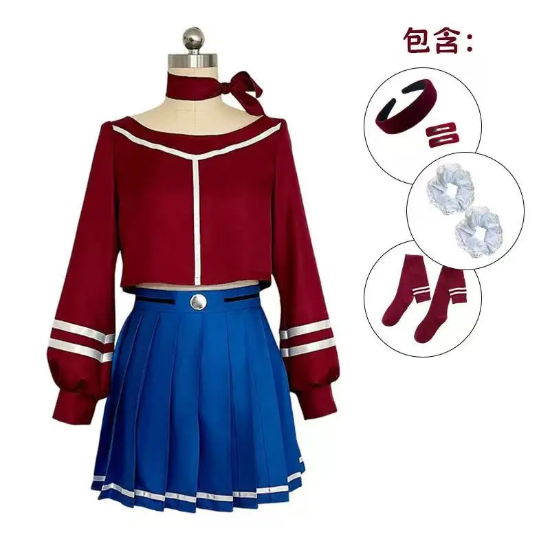 

2025 Anime Horror Game MiSide Cosplay Mita Мита Costume JK School Uniform Cute Dress Lolita Wigs For Halloween Girls Woman