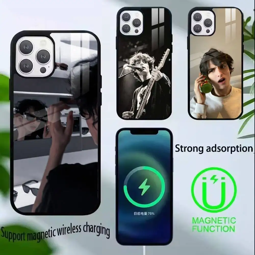 

Indie Rock Finn Wolfhard Phone Case For iPhone17,16,15,14,13,12,11 Plus,Pro Allows magnetic wireless charging