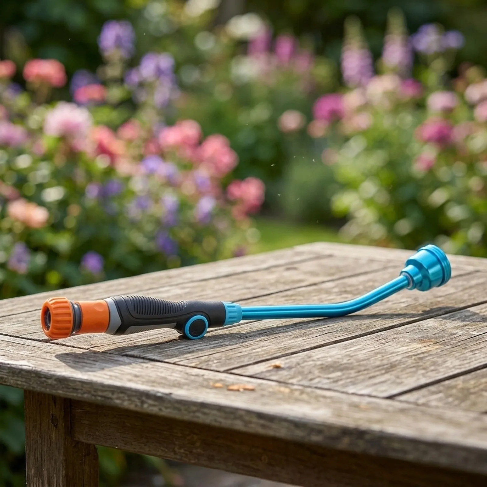 Innovative Watering Solution Nozzle Long Pole Hose Blue Detachable Garden Hose 400 Hole Design 1000 Hole Design