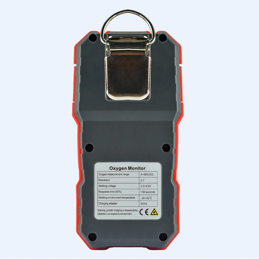 Profesjonalny detektor tlenu 0-30% VOL z kolorowym wyświetlaczem, samochodowy analizator gazu O2, czujnik, alarm dźwiękowy, ładowanie, rejestracja danych.