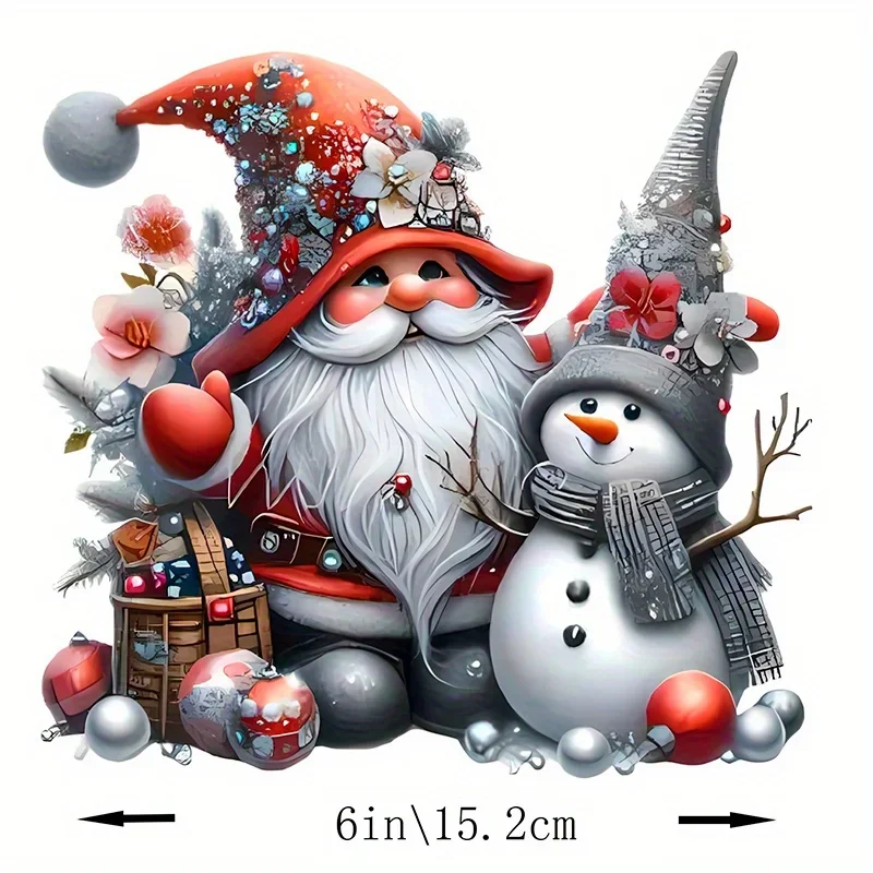 Santa Snowman Christmas Sticker 2D Vinyl Decal Car Laptop Phone Window Wall Glass Mug Holiday Decoration 1PC