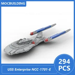 Sovereign Class USS Enterprise NCC-1701-E Display Model Moc Building Blocks Diy Assemble Bricks Space Collect Toys Gifts 294PCS