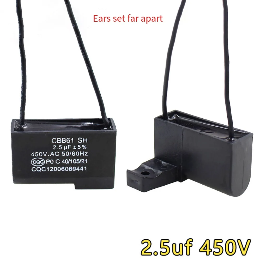 1 Pc CBB61 2.5uF 450V Fan Starting Capacitor Capacitor For Ceiling Fan Table Fans Hood Motor Capacitor