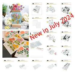 2024 Scrapbooking Cuts Dies One Fine Day Birth Month Blooms Calendar Basics Spiral Die and Stamps Stencils DIY Making Cards Gift