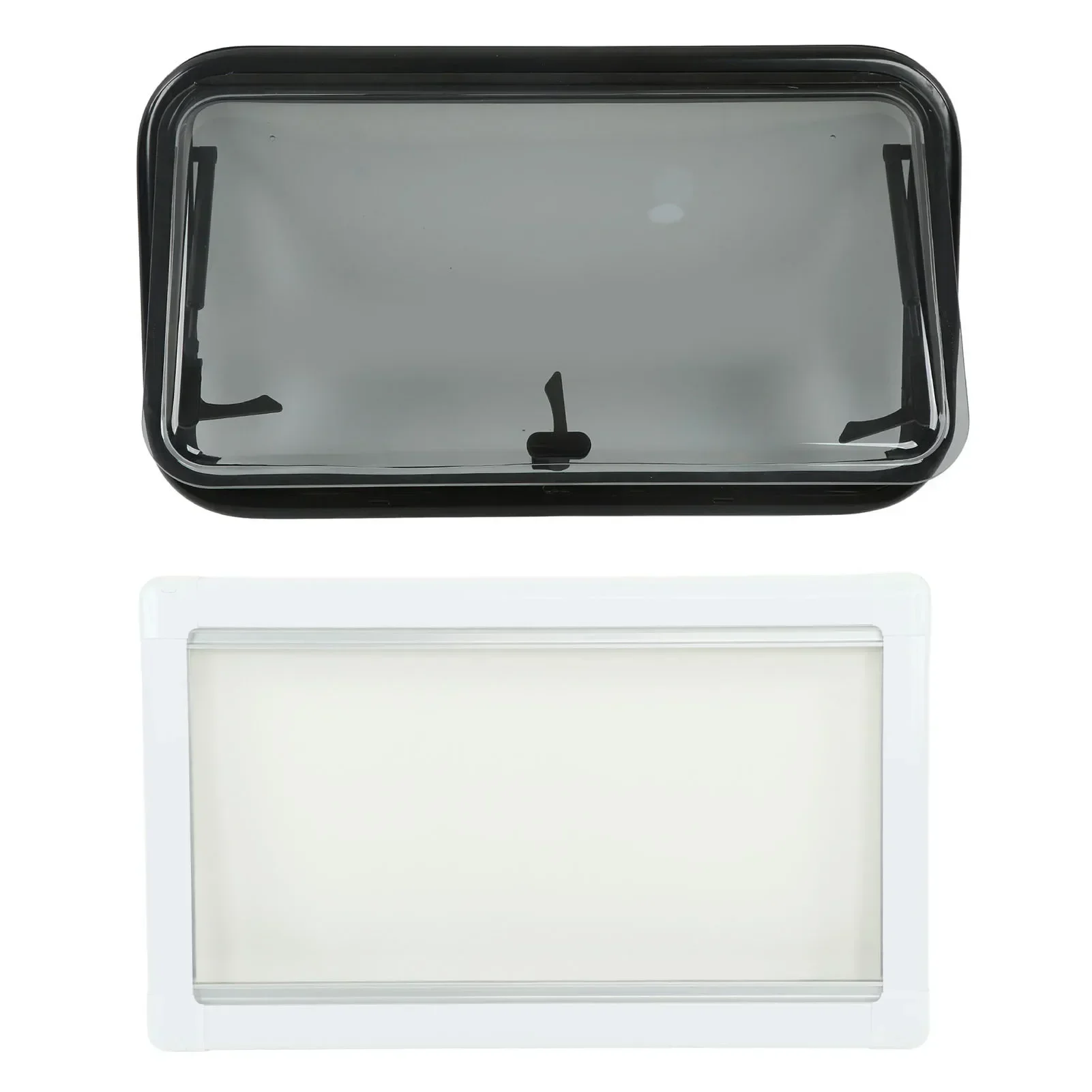730x430mm RV Push Out Window with Screen Sunshade Double Layer Acrylic Glass for Campers Trailers Motorhomes new.