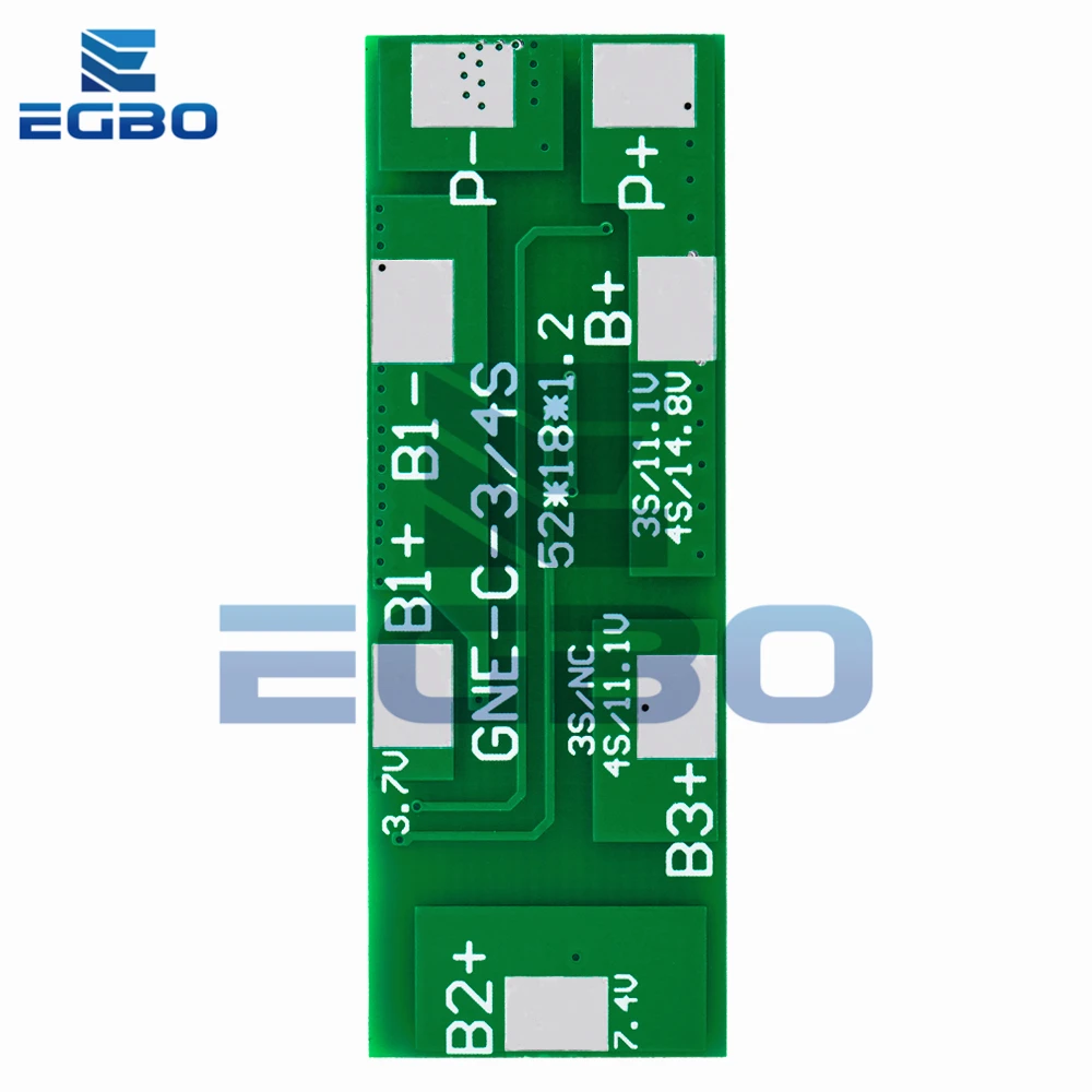 EGBO 4S 8A Polymer Li-ion Lithium Battery Charger Protection Board For 4 Serial 4pcs 3.7 Li-ion Charging Protect Module BMS