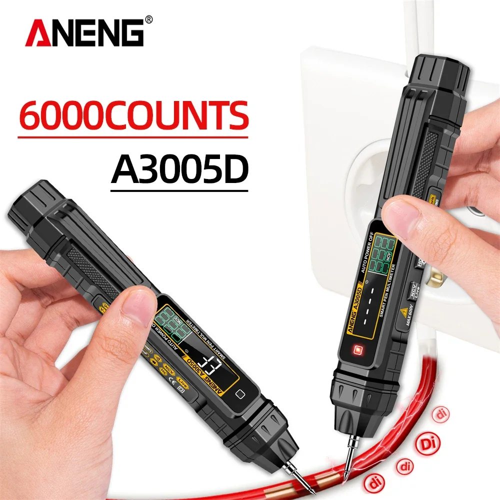 ANENG A3005D Mini Pen-type Multimeter Digital  Non-Contact  AC/DC Voltage Tester 6000 Counts True RMS NCV Hz Ohm Diode Tester