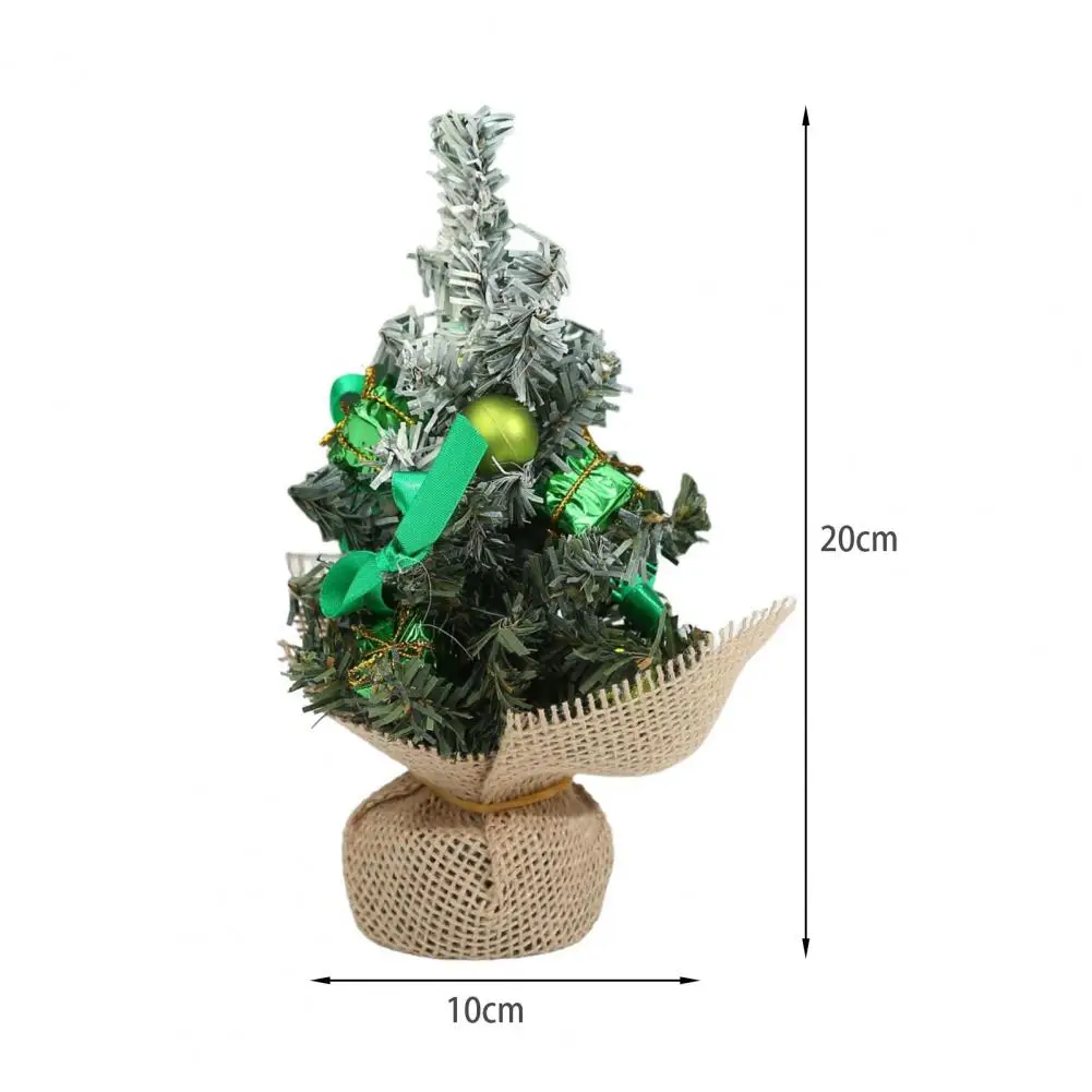 Настольная Рождественская елка, декоративная ручная работа, имитация рождественской елки, праздничный реквизит, яркий цвет, бант, украшение для рождественской елки