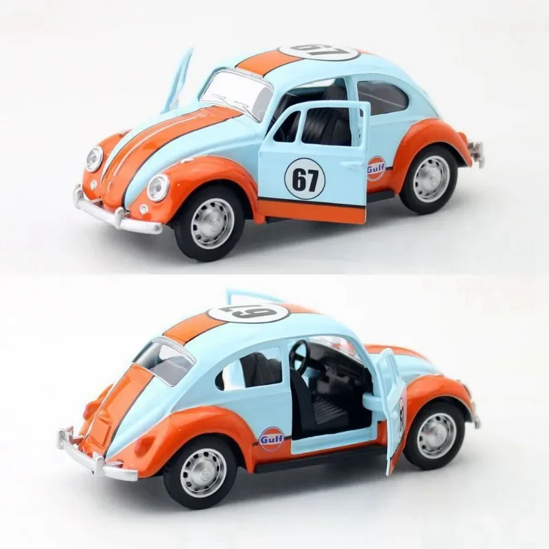 CCA Simulation 1:36 Volkswagen 1967 Classic Beetle Car Model with Acrylic Display Cover Collection Miniature Voiture Boy Car Toy