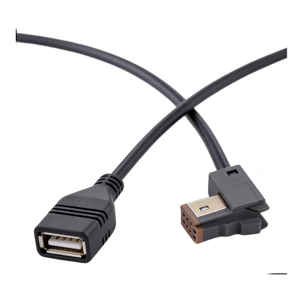 Practical Car Audio Adapter 100CM Car Radio USB Cable 100CM Length Made Of ABS Material Non-Deformable Structure