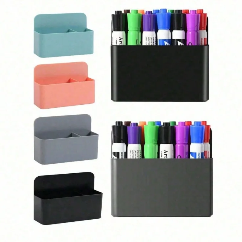 1 Stück magnetisches, trocken abwischbares Whiteboard-Marker-Aufbewahrungsregal, Schreibtafel-Kreide-Aufbewahrungsbox, Schließfach-Aufbewahrungsgerät