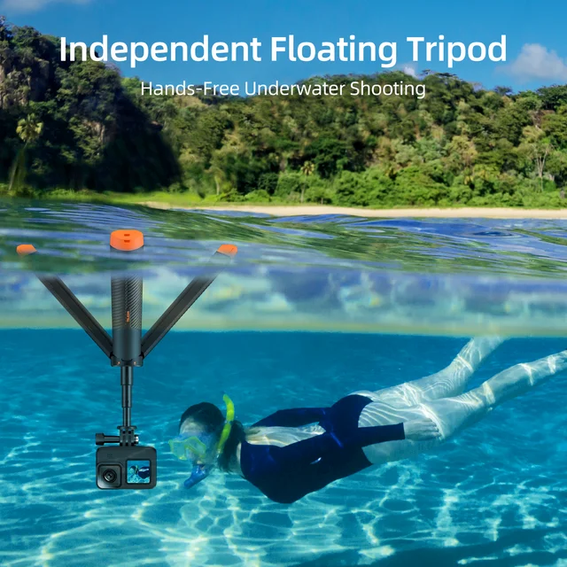 TELESIN Underwater Buoyancy Bar Diving Extendable Selfie Stick Tripod For Gopro Insta360 DJI OSMO Action Camera Accessories 3 TELESIN Underwater Buoyancy Bar Diving Extendable Selfie Stick Tripod For Gopro Insta360 DJI OSMO Action Camera Accessories 3