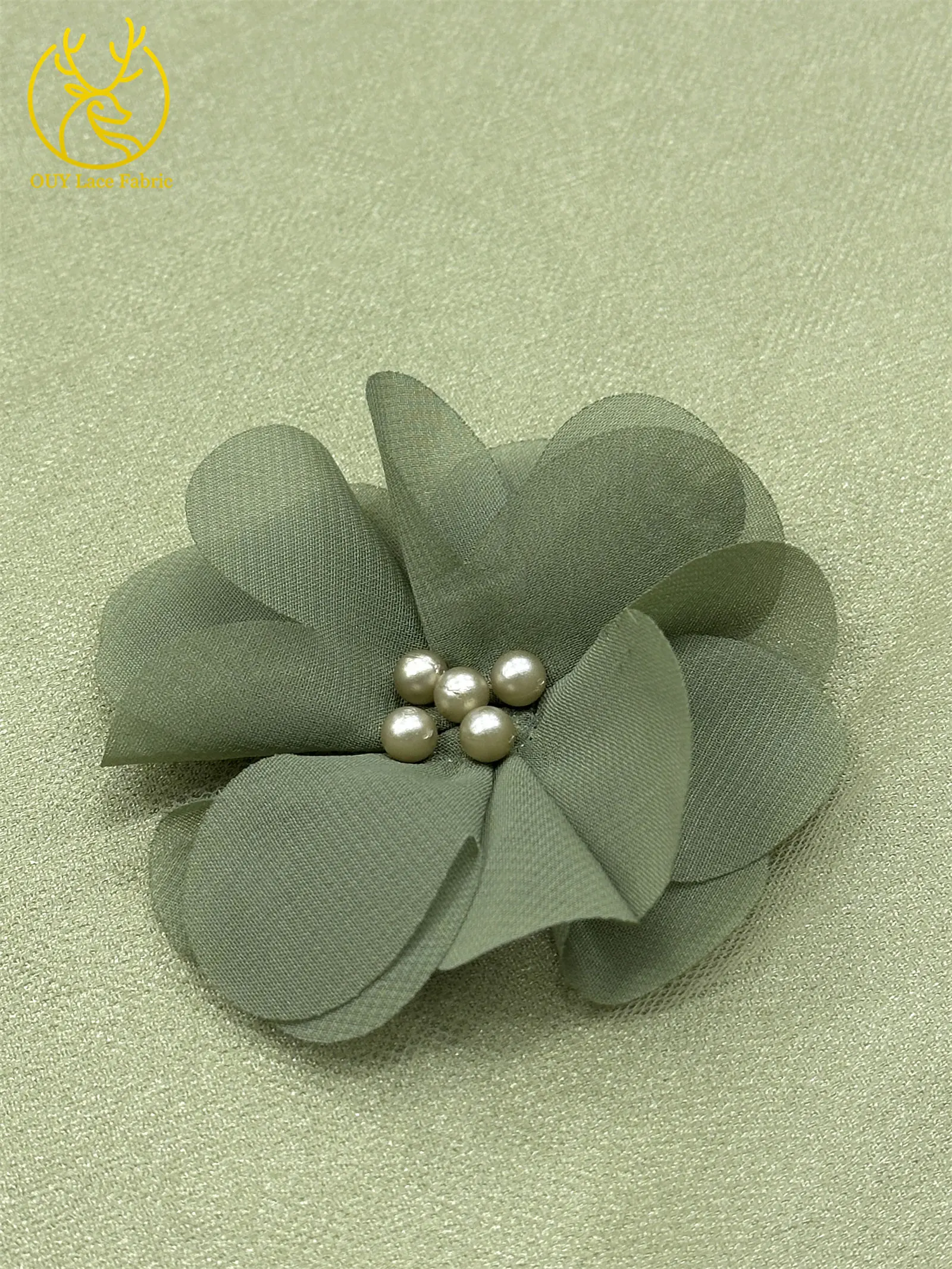 Lila 3D Applikation Tüll Perlen Spitzenstoff Hochwertige 3D Blumen Tüll Netz Stickerei Spitze Nigerianischer Hochzeits-Spitzenstoff – Detail 10