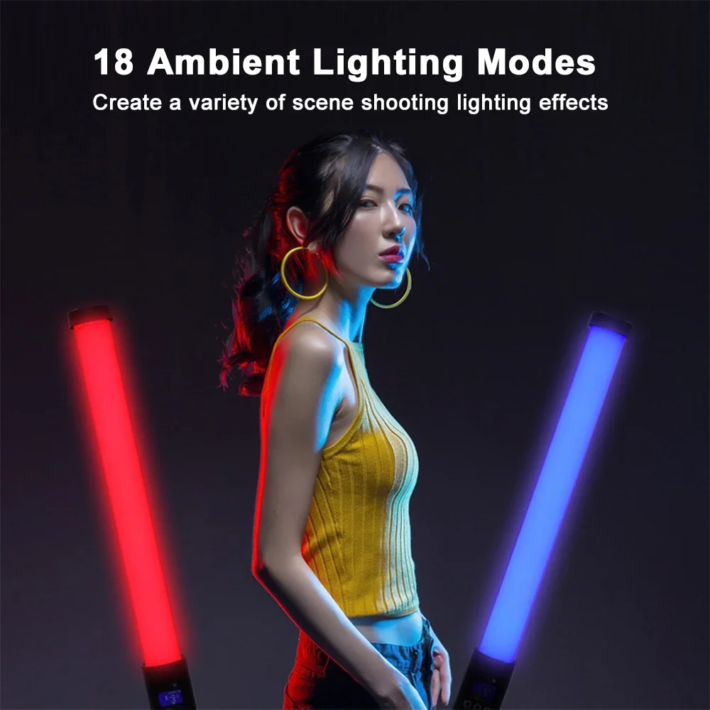 RGB Light Stick Wand With Tripod Stand Party Colorful LED Lamp Fill Light Handheld Flash Speedlight Photography Lighting Video