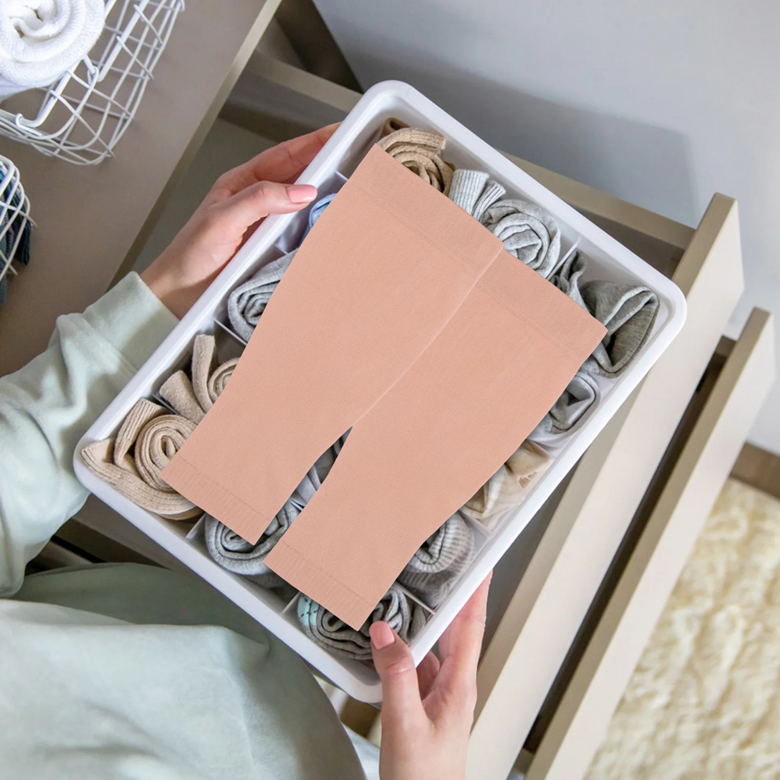 

Medical Compression Stockings 30-40mmhg Nude Size L Open Toe Toeless Knee High Calf Support Compression Socks Relieve Fatigue