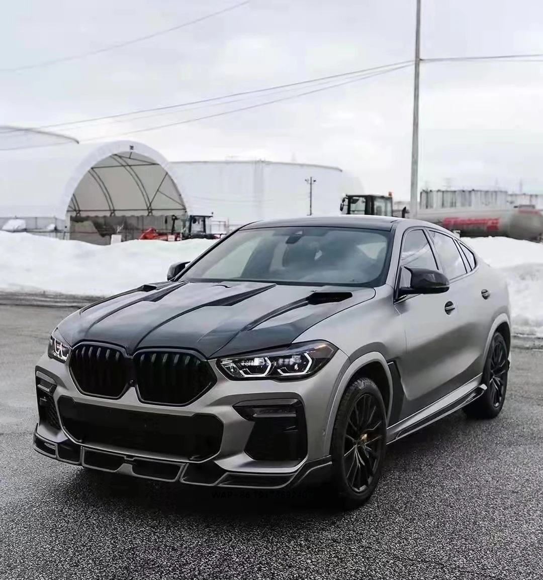 

Carbon Fiber Auto Part for X6 G06 Upgrade Lart E Design Body Kit Front Lip Rear Diffuser Side Skirt Grille Spoiler Hood