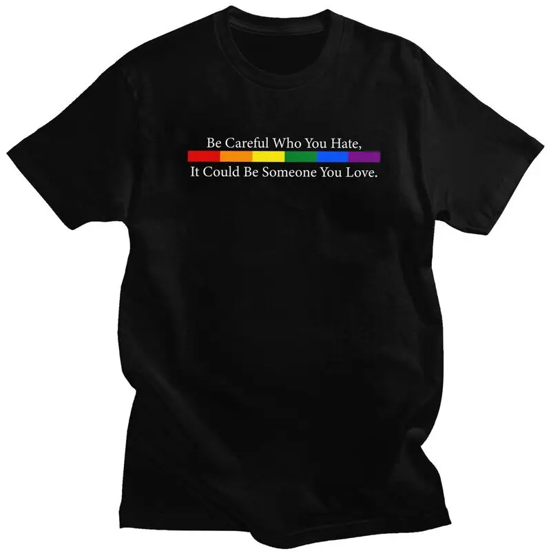Gay LGBT Pride Quotes T Shirt Unisex Short Sleeve T-shirt Summer Tee Tops Loose Oversized Clothes