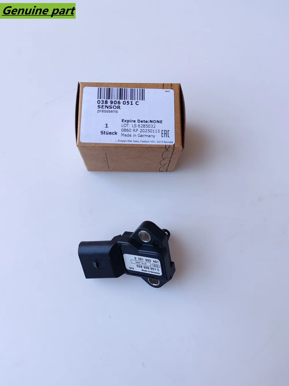 

Brand New Genuine OEM 038906051C 0281002401 Intake Air Boost Pressure Map Sensor For Audi VW Seat Skoda