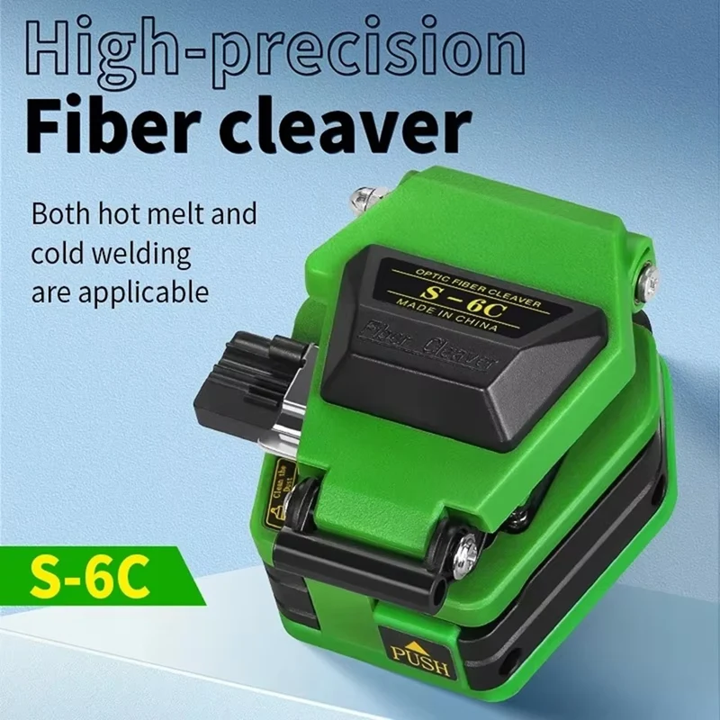 S-6C ความแม่นยําสูง Fiber Cleaver Optical Fiber Cable มีดตัด FTTT เครื่องตัดไฟเบอร์ออปติก Tool-AT64