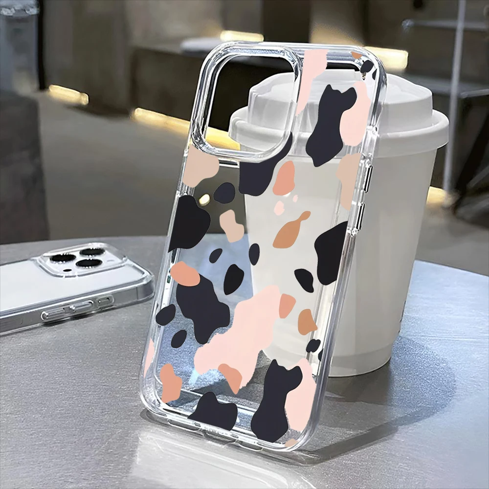 

Colour-block pattern Clear Case for iPhone16 Pro Max 16Pro 16Plus 16 15 Pro Max 15Pro 15Plus 15 13 13Pro 14 12 11Pro Max Plus