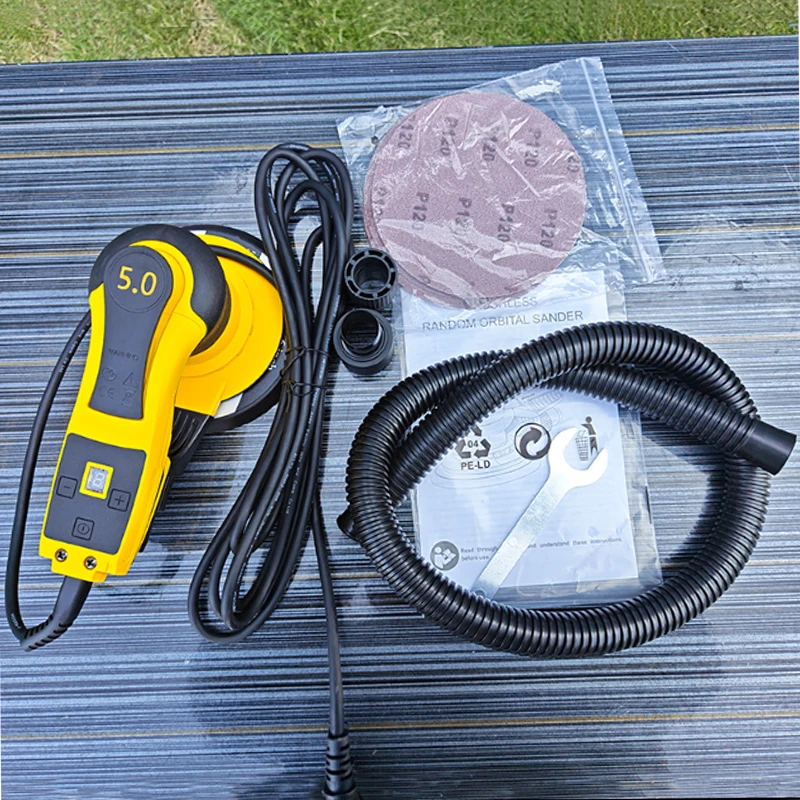 New Brushless Sander Grinder 150MM Dust Collecting Grinding Disc 360W Random Orbital Polisher Electric Wood Board Sander Maching