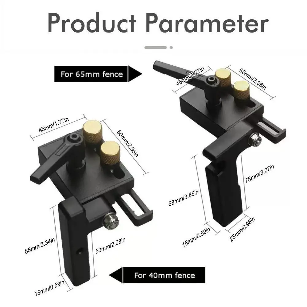 Miter Track Sliding Stoper T Slot Limit 45-Type T-track, Aluminum T-Track Sliding Limiter Saw Table Fence Cutting Limiting Block