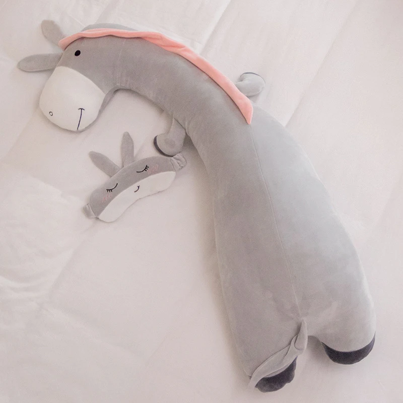 وسادة أرجل نوم لطيفة للأطفال قابلة للإزالة وقابلة للغسل ووسادة رأس طويلة من الجانب