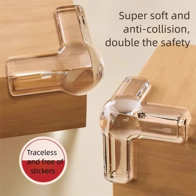 Transparent Anti-collision Corner Guards for Table Corner Edges Soft Cushioned for Right-Angled Windows Child-Safe Thickened