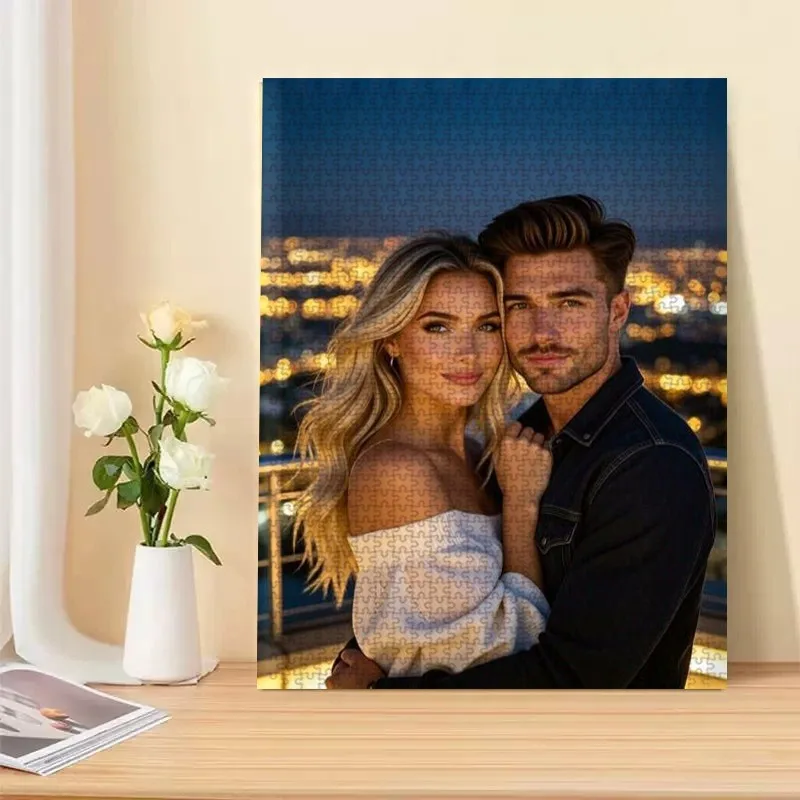 35/300/500/1000pcs Personalized Custom Photo Puzzle Pet Photos Jigsaw Gifts Family Educational Toys