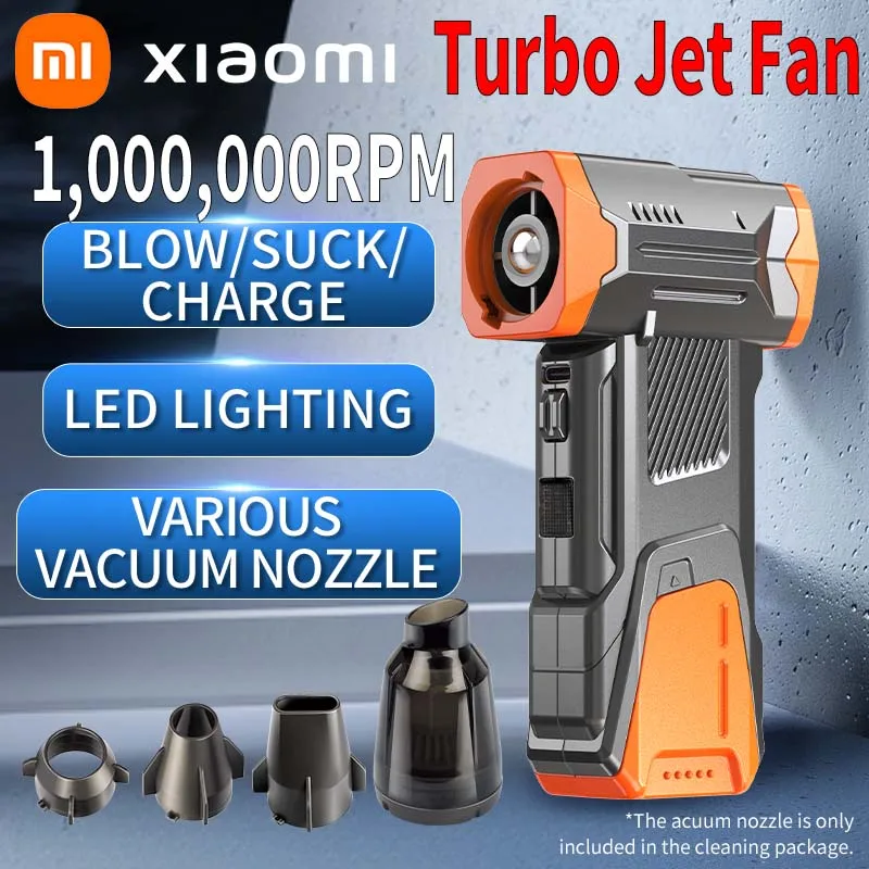 Xiaomi X6Pro Turbo Jet ventilateur 1000000 tr/min sans brosse 8000 mah puissant souffleuse à neige ventilateur de poussière à grande vitesse Mini Turbo Jet ventilateur ventilateur portatif